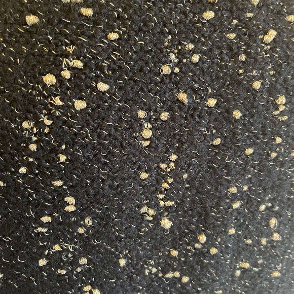 NEW! Ann Taylor Black & Metallic Gold Turtleneck Puff Sleeve Sweater Size S/P - Picture 9 of 11